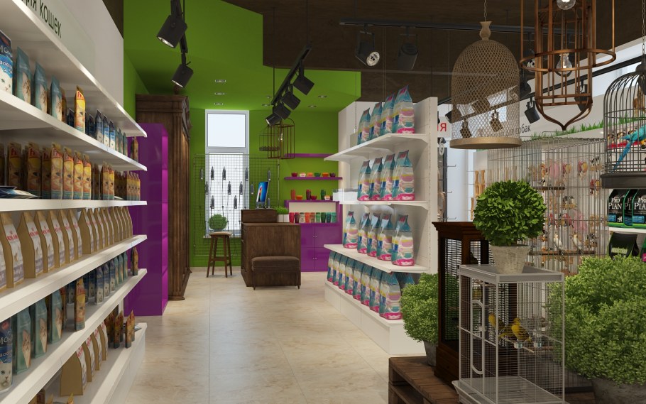 Прилавок зоомагазина