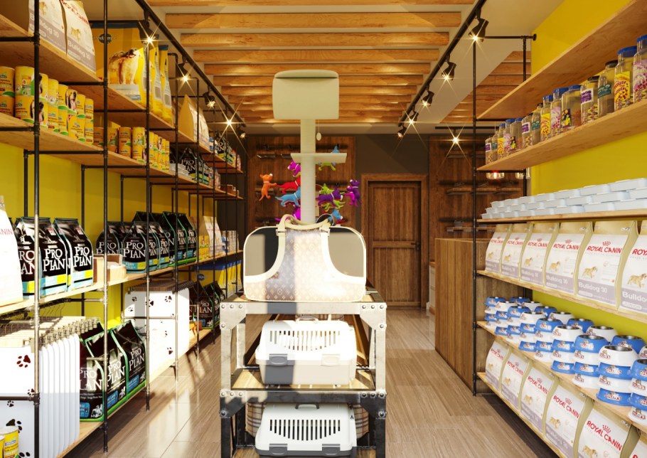 Интерьер магазина для животных