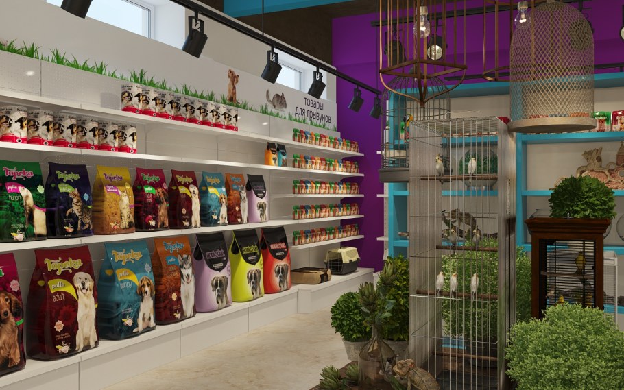 Интерьер магазина для животных