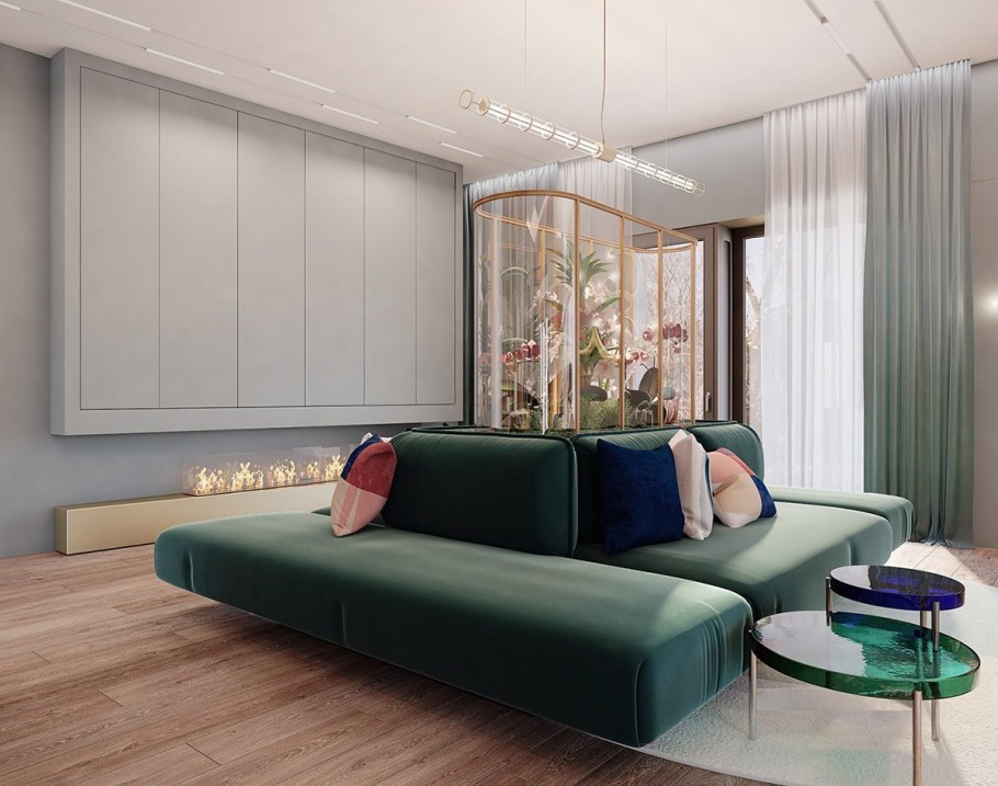 Бритиш Грин цвет в интерьере