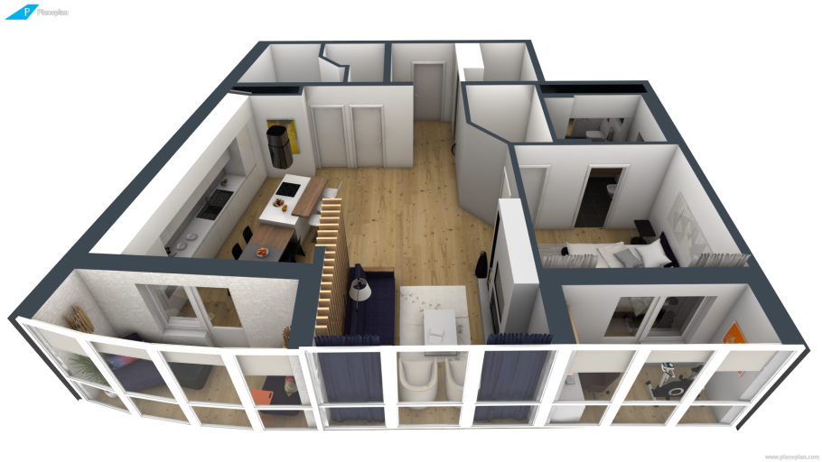 Евродвушка 30 кв.м планировка