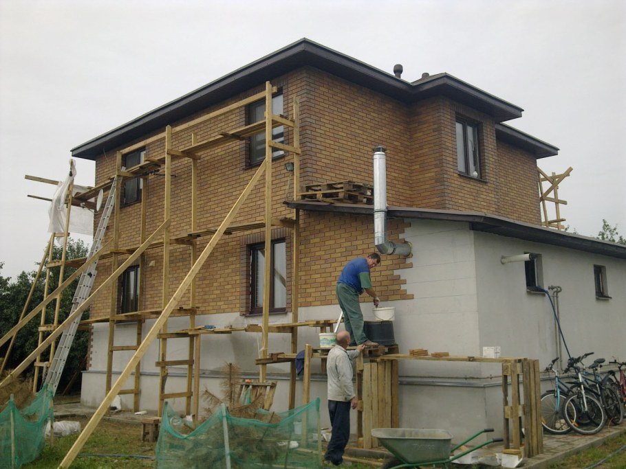 Отделка фасада технология