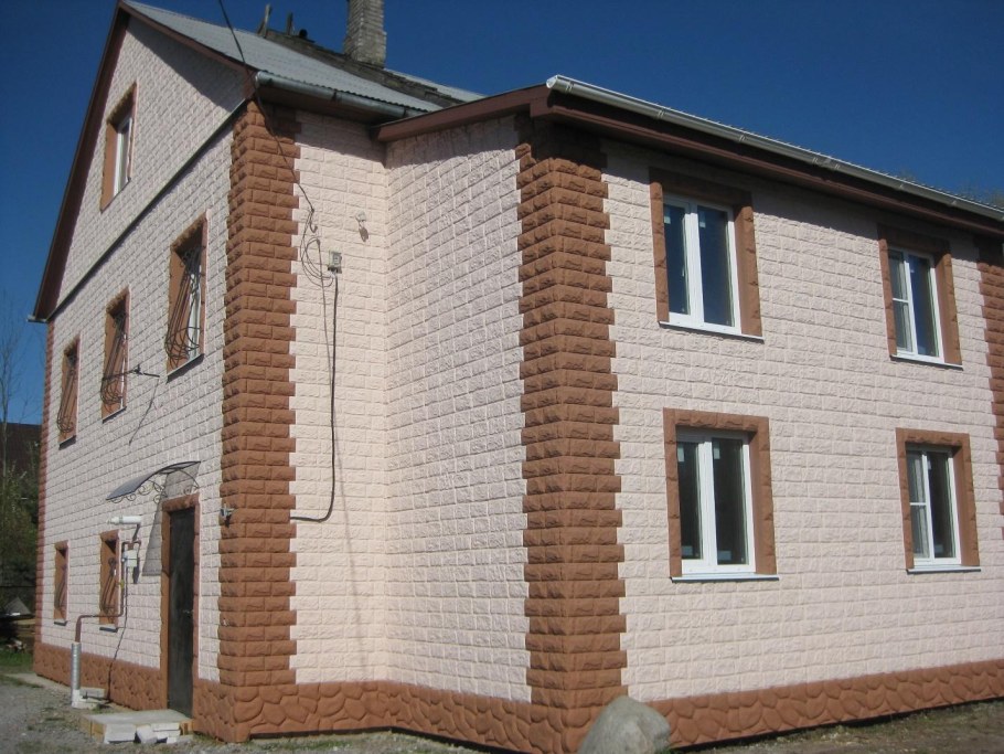 Фасады домов декоративной штукатуркой