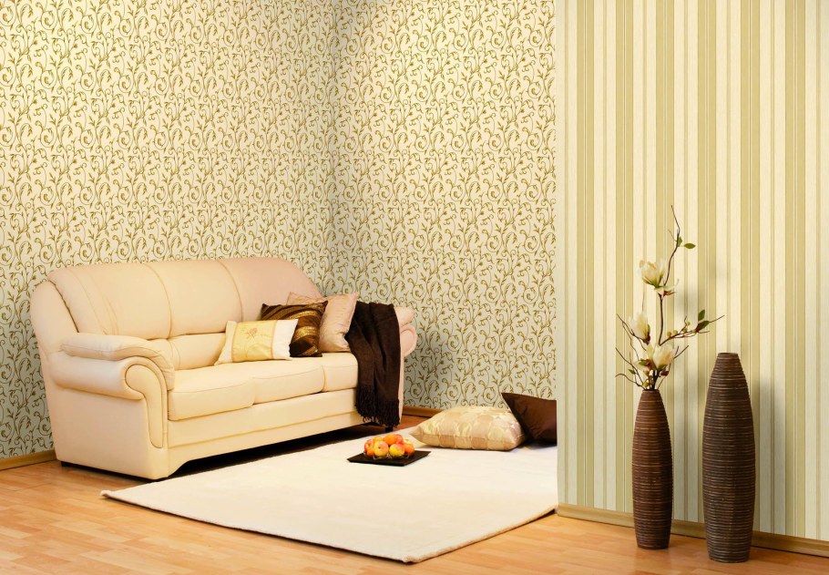 Двухуровневая поклейка обоев