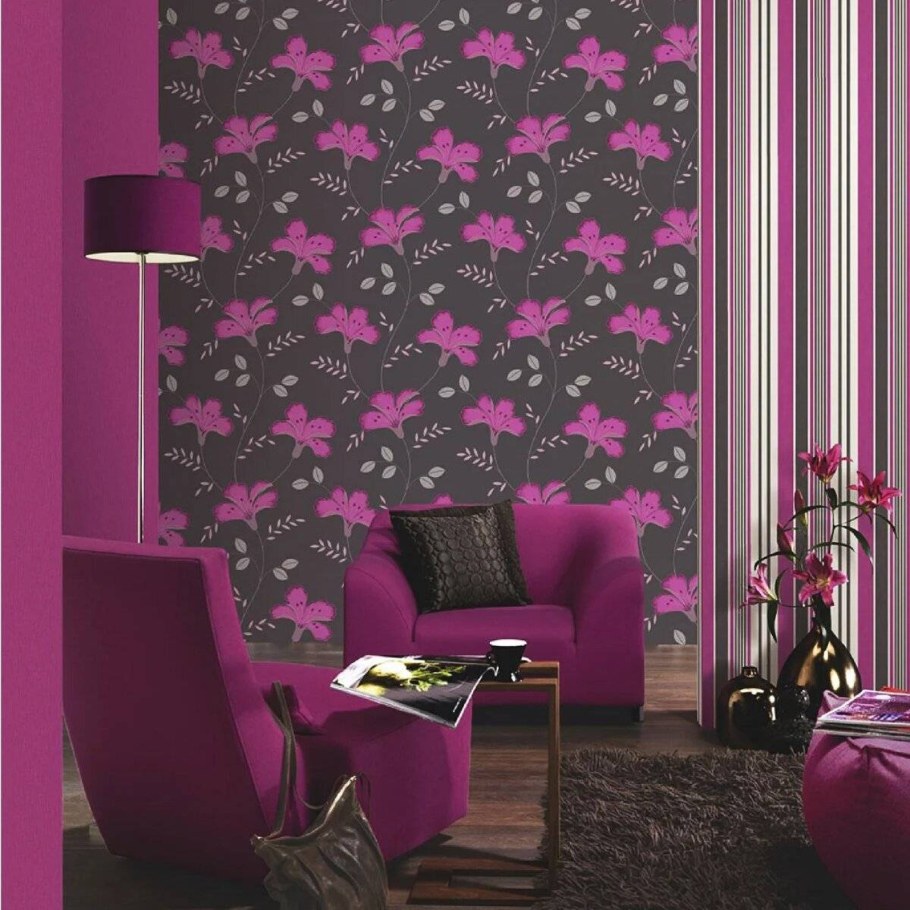 Сочетание обоев в интерьере