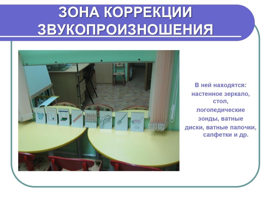 Предметно развивающая среда в кабинете учителя логопеда