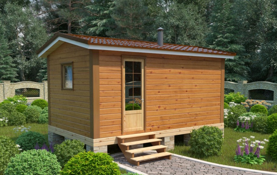 Баня из пеноблока 6 на 4