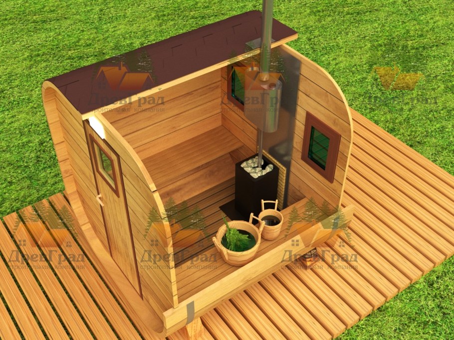 Проект каркасной бани 5х4