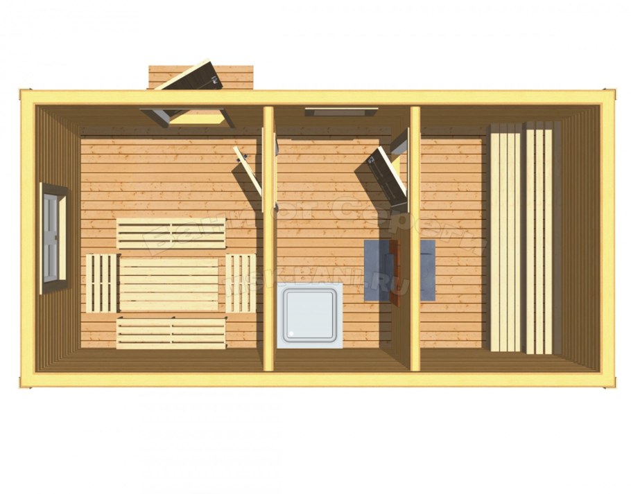 Баня 2х3 планировка