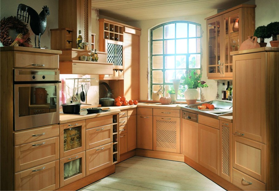 Деревянные кухни для дачи