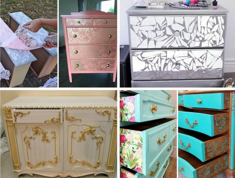 Крашеный деревянный комод