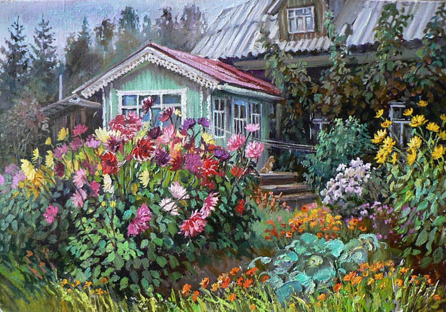 Бабушкин палисадник в деревне