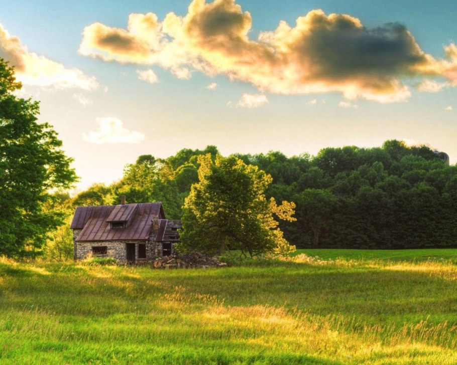 Красивый фон деревня