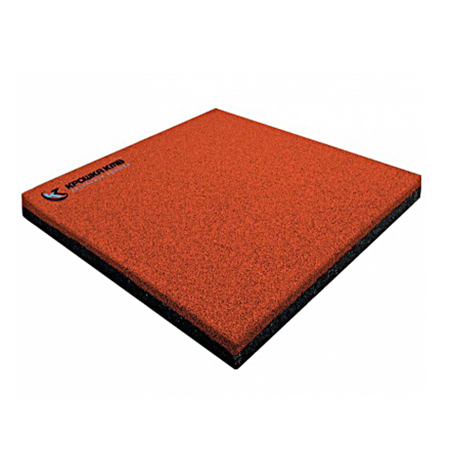 Плитка резиновая 500х500х30 полнотелая терракот Леруа