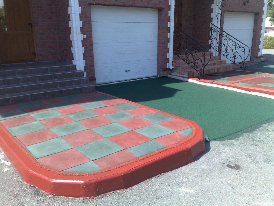 Резиновое покрытие в беседку