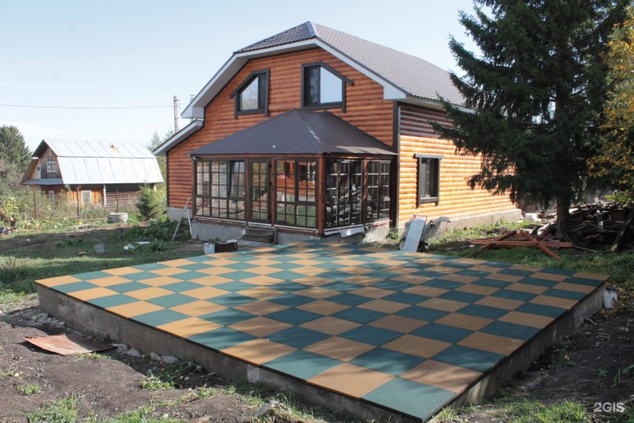 Покрытие двора в частном доме