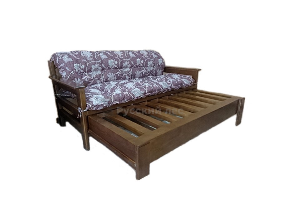Деревянный диван для бани