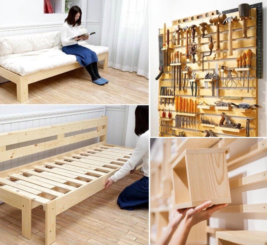 Диван из массива дерева