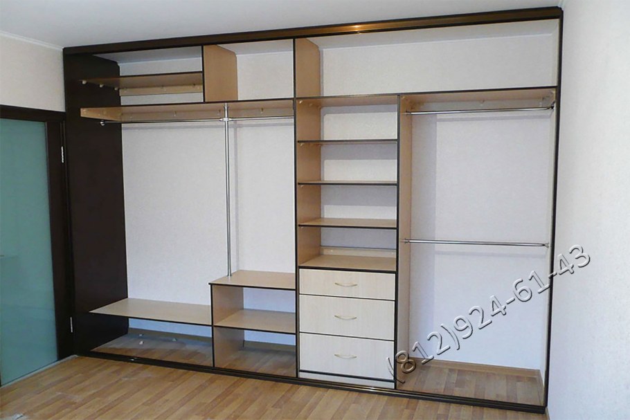 Шкаф купе без задней стенки встроенный