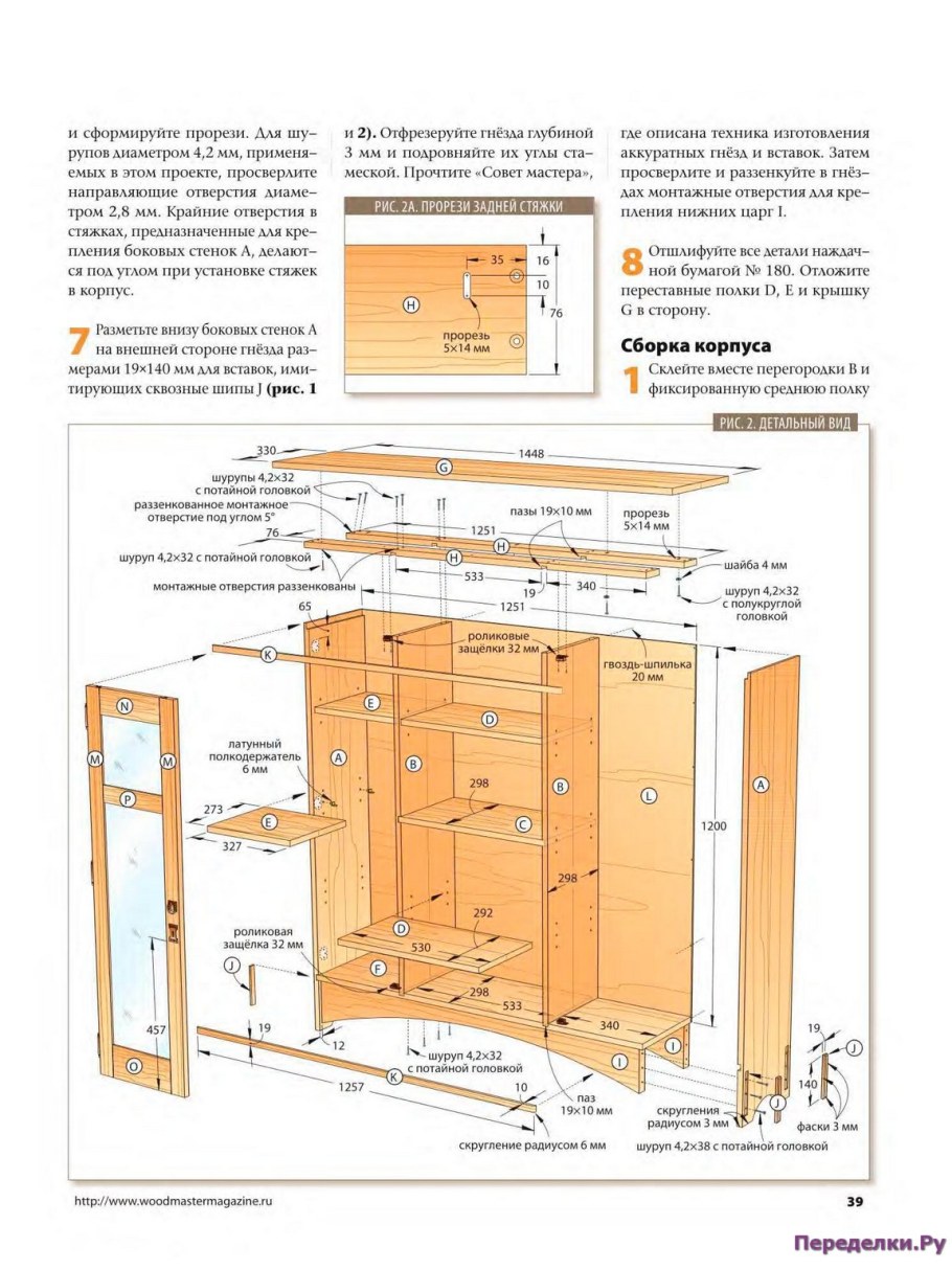 Детали шкафа