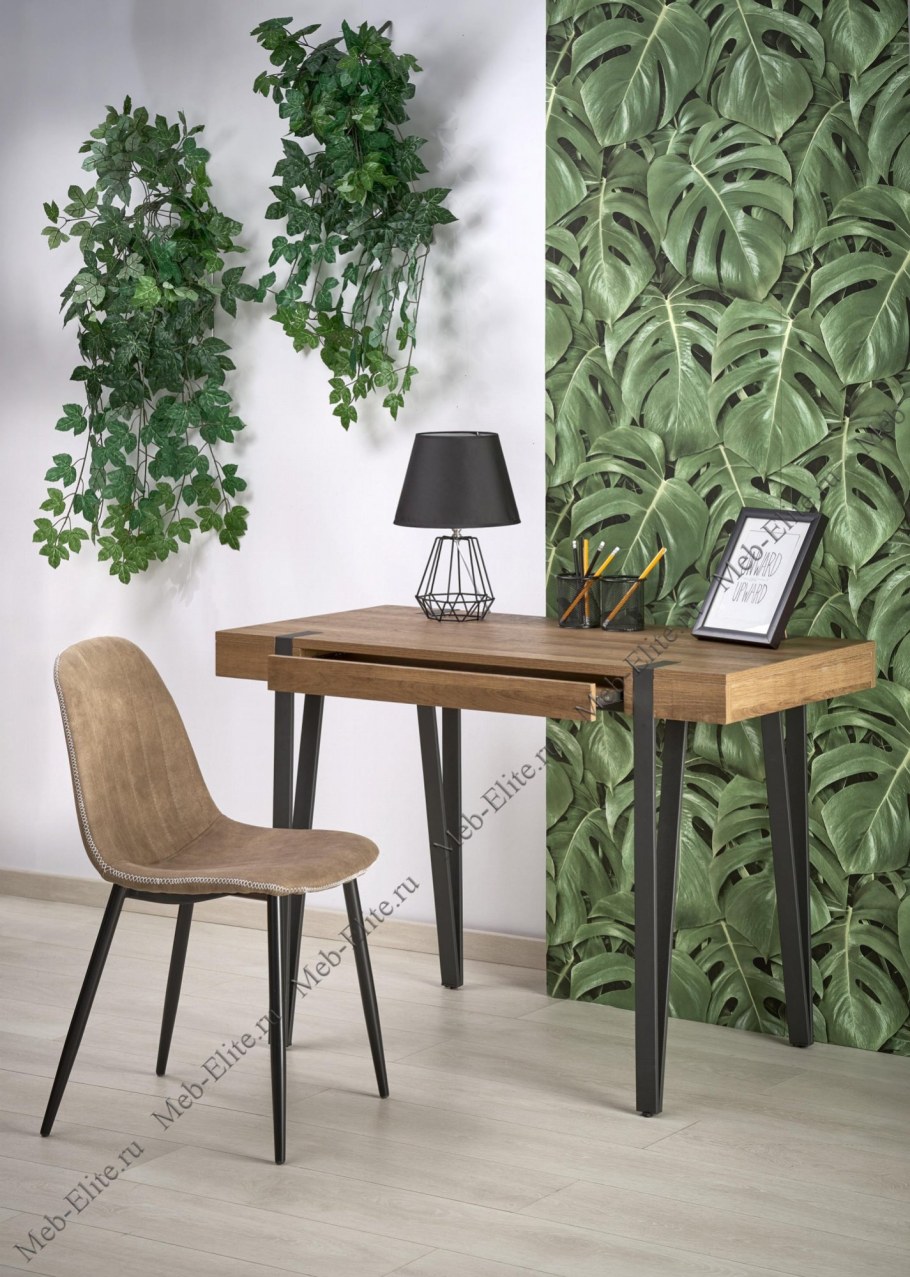 Стол письменный Halmar b37, черный / натуральный / золото