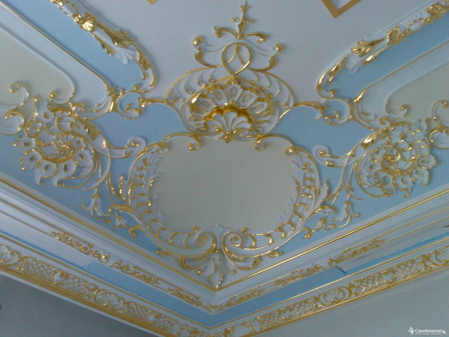 Роспись гипсовой лепнины