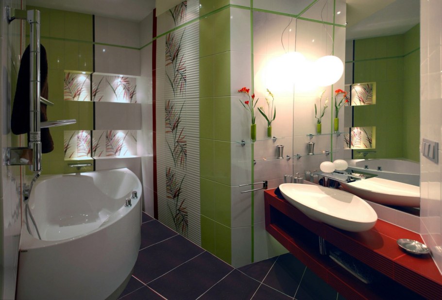 Интерьер ванной комнаты просто и со вкусом