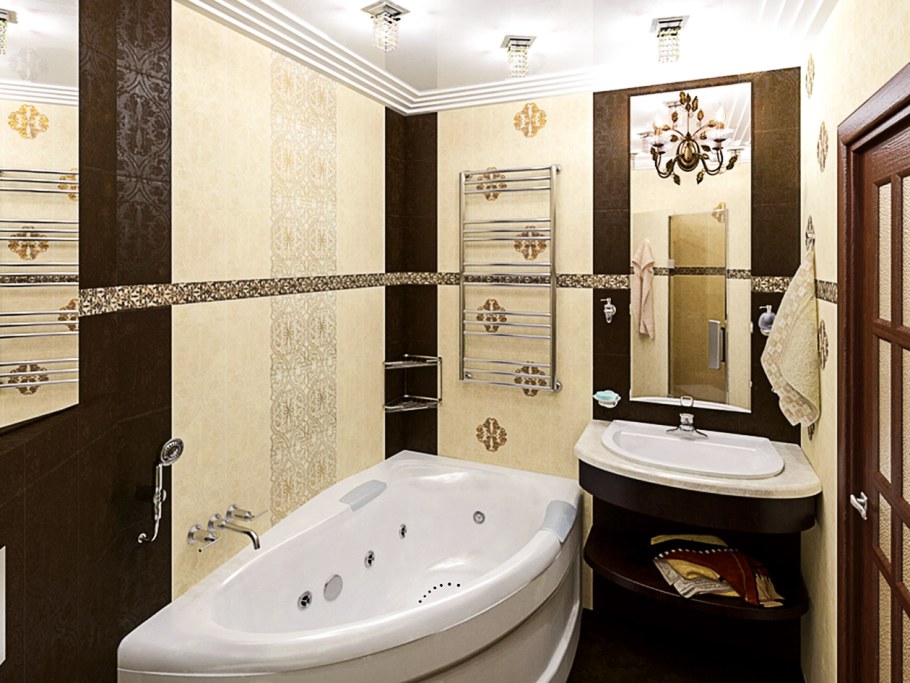 Современная планировка ванной комнаты