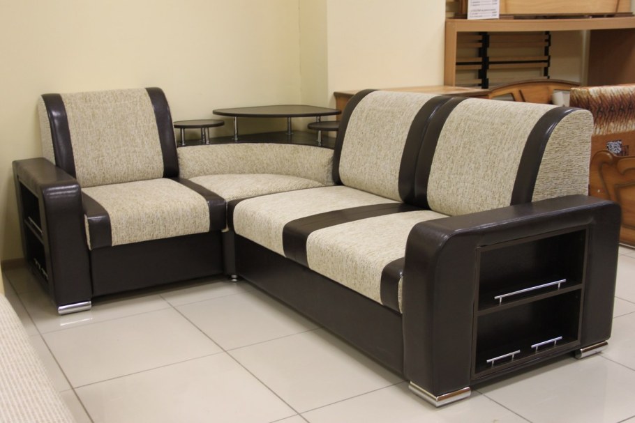 Угловой диван Виктория с баром