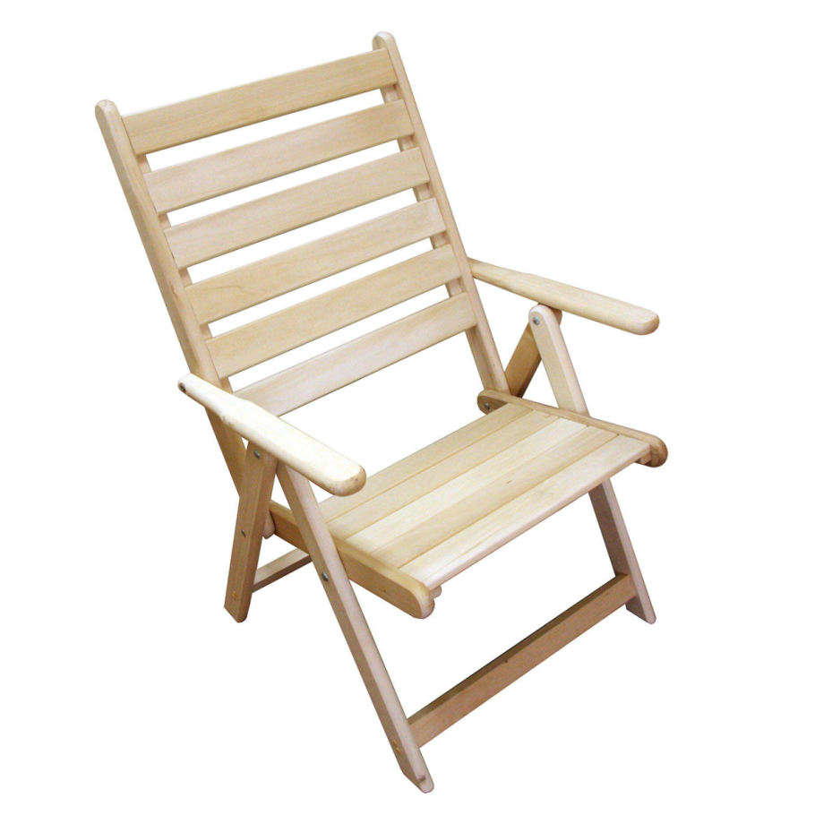 Шезлонг деревянный банные штучки с подлокотниками 105x65x95