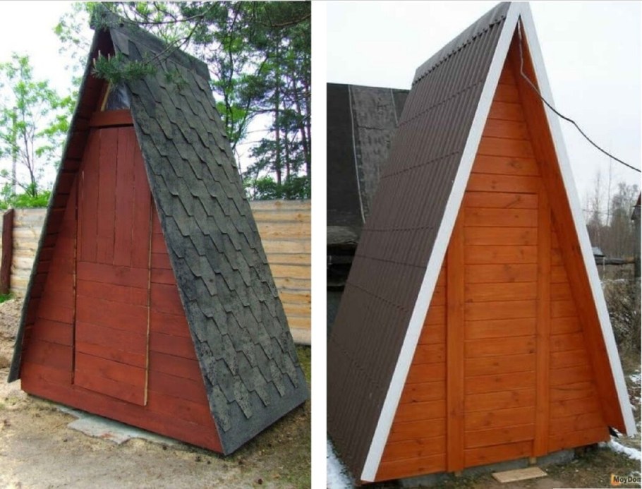 Треугольный уличный туалет