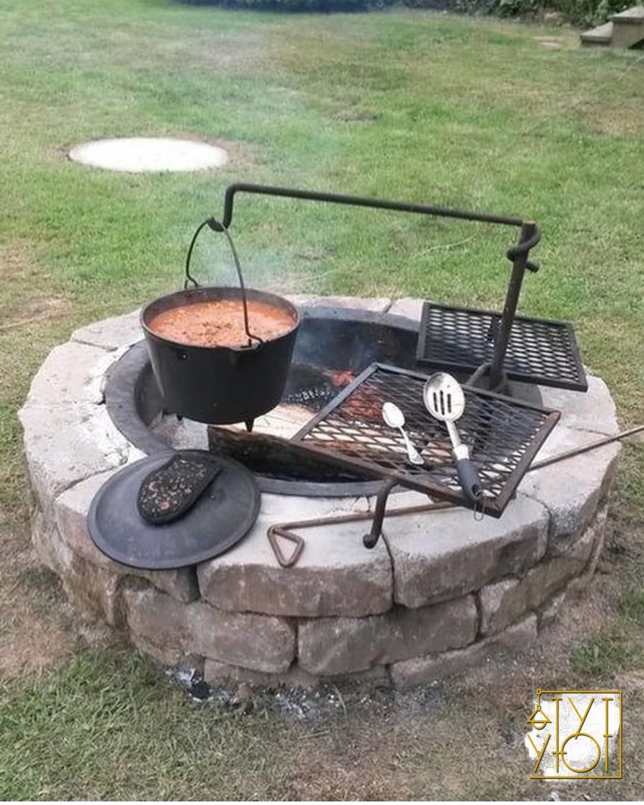 Кострище-мангал на даче