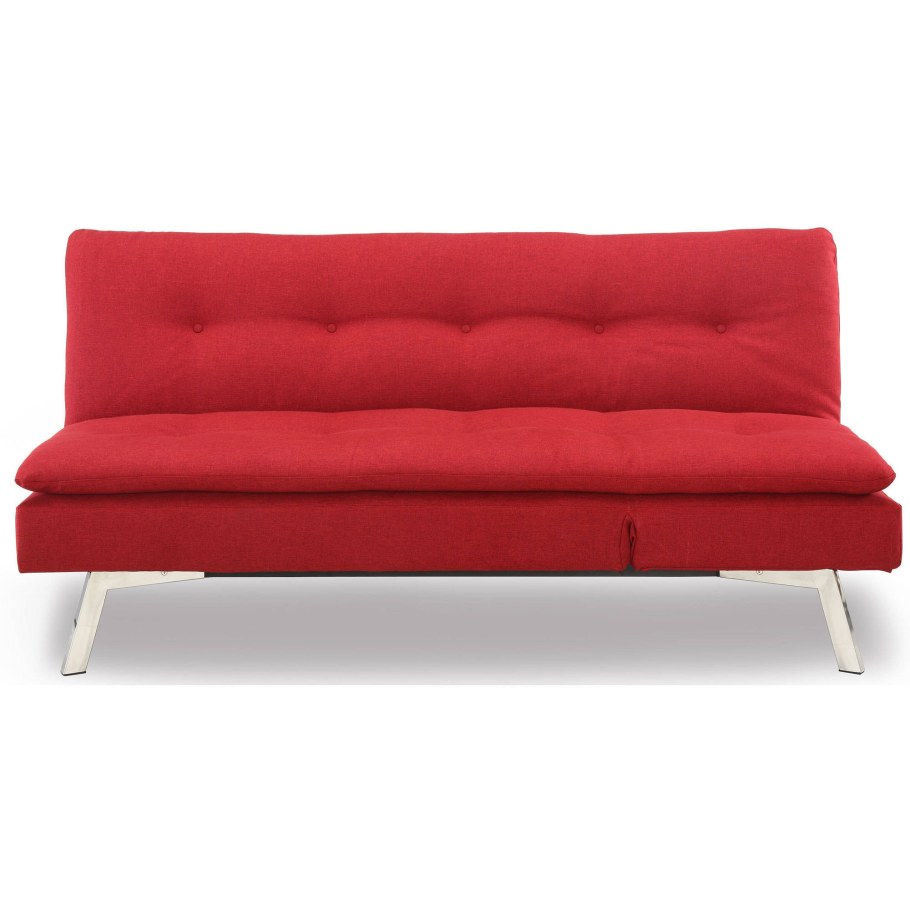 Красный кожаный диван икеа