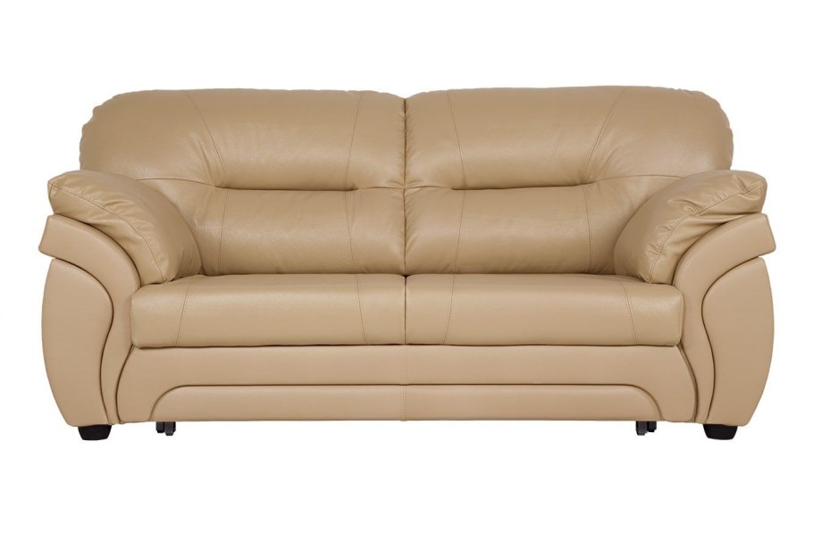Кожаный диван Бруклин Бристоль, бежевый {154842}