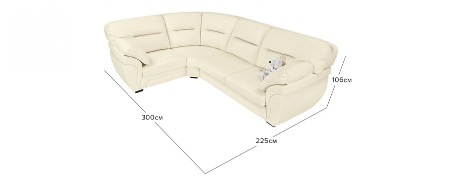 Диван Эвита угловой кожаный