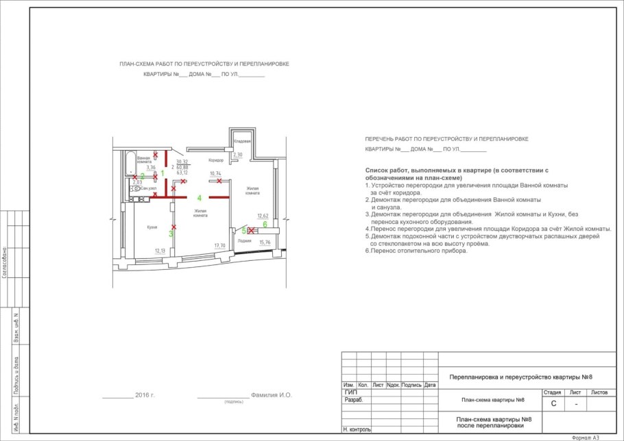 Виды перепланировок квартир