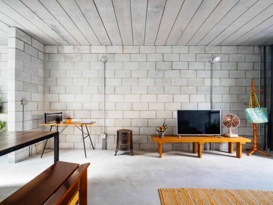 Пеноблоки в интерьере