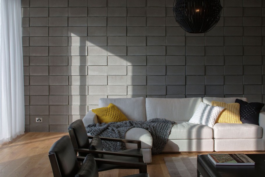 Бетонные блоки в интерьере