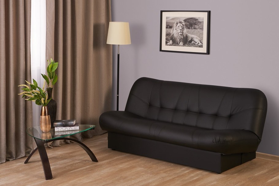 Черно красный диван