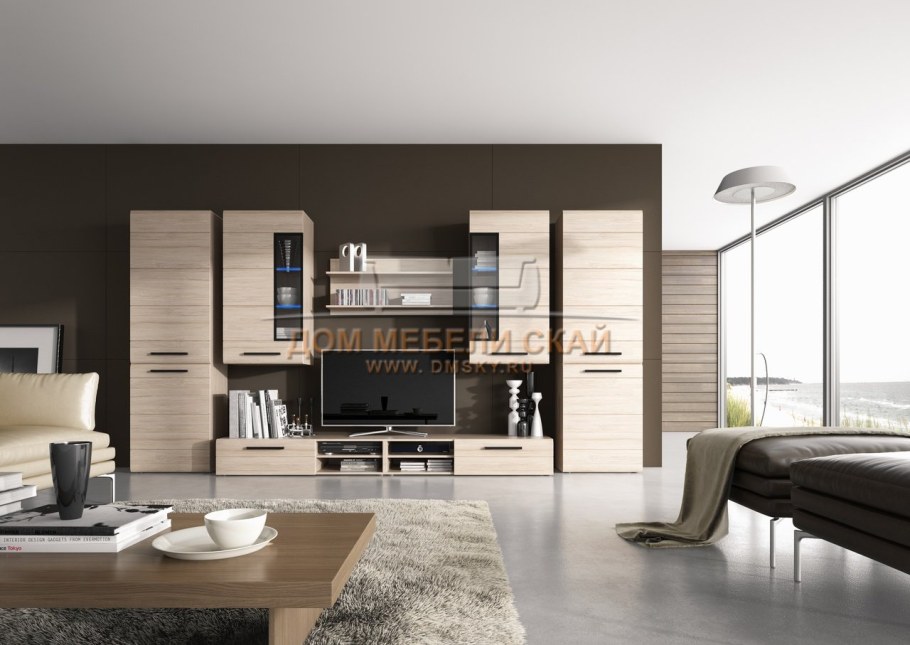 Угловые стенки в гостиную