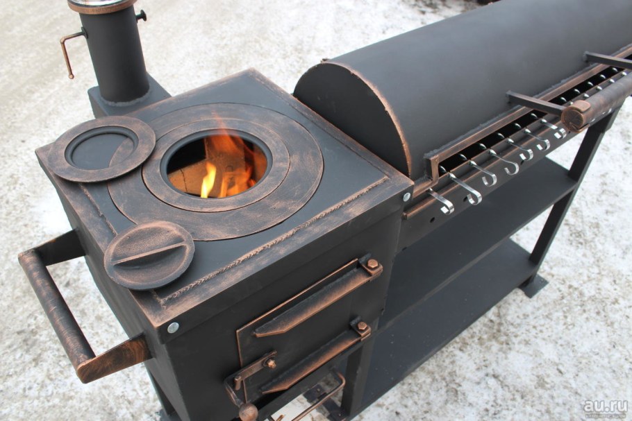 Печь уличная металлическая