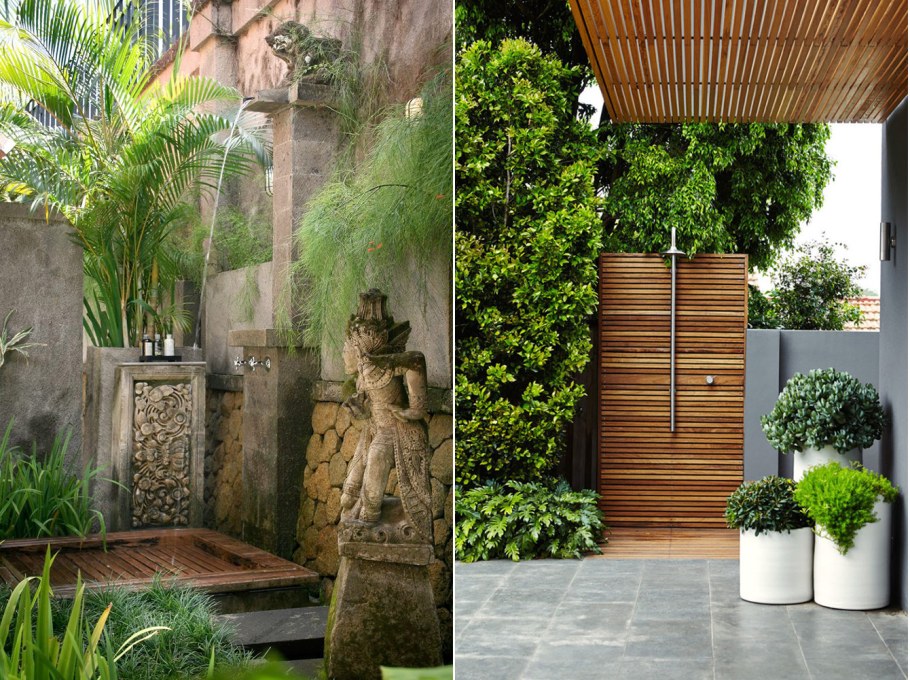 Душ на дачном участке из подручных материалов