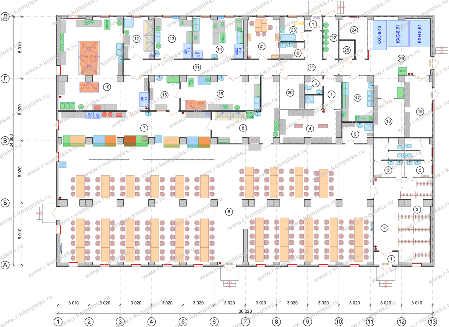 Проект столовой на 50 мест чертежи