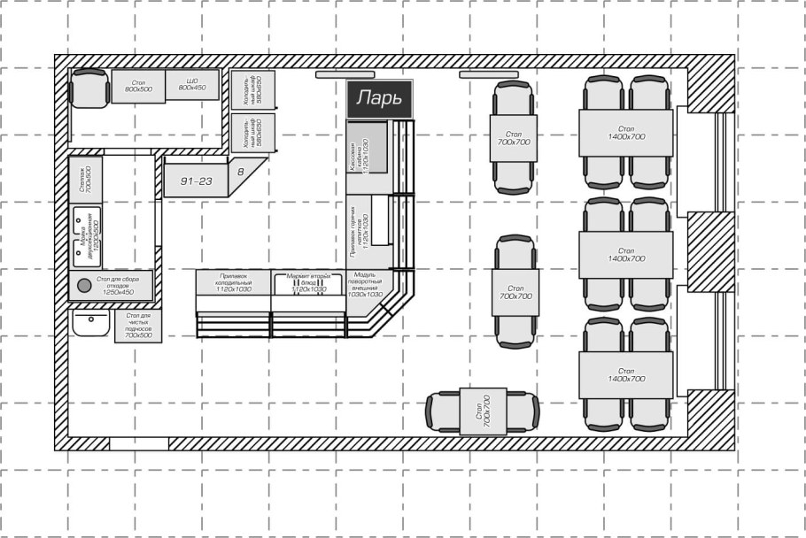 Помещение для кафе план