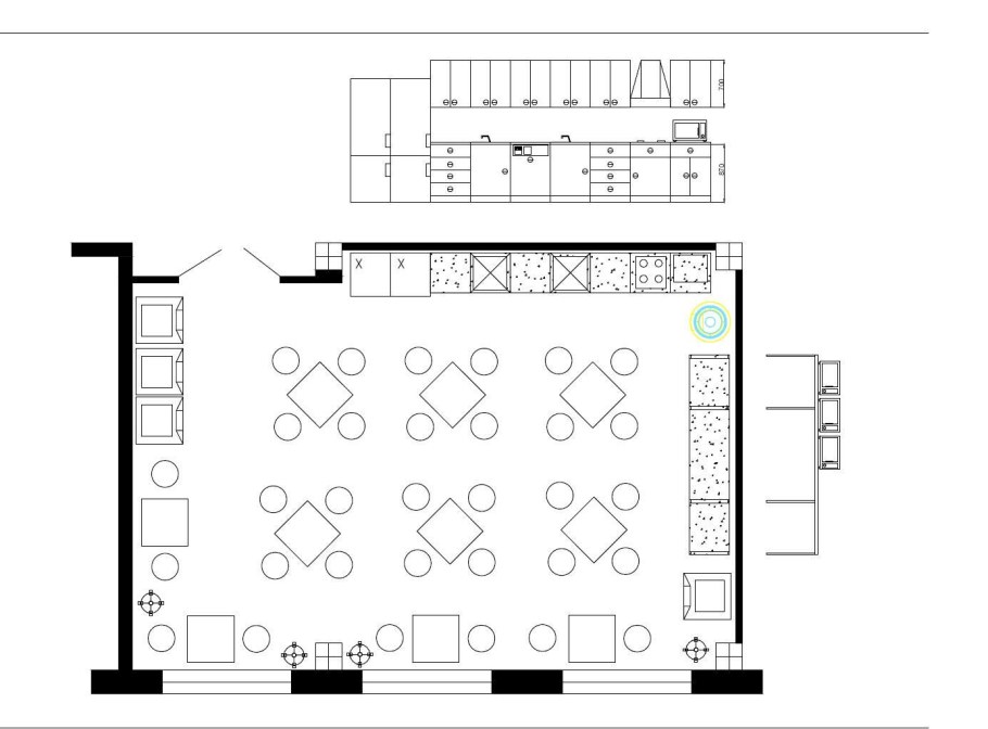 План двухэтажного кафе чертеж