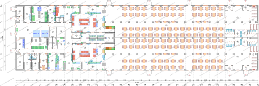 Схема расстановки столов в ресторане