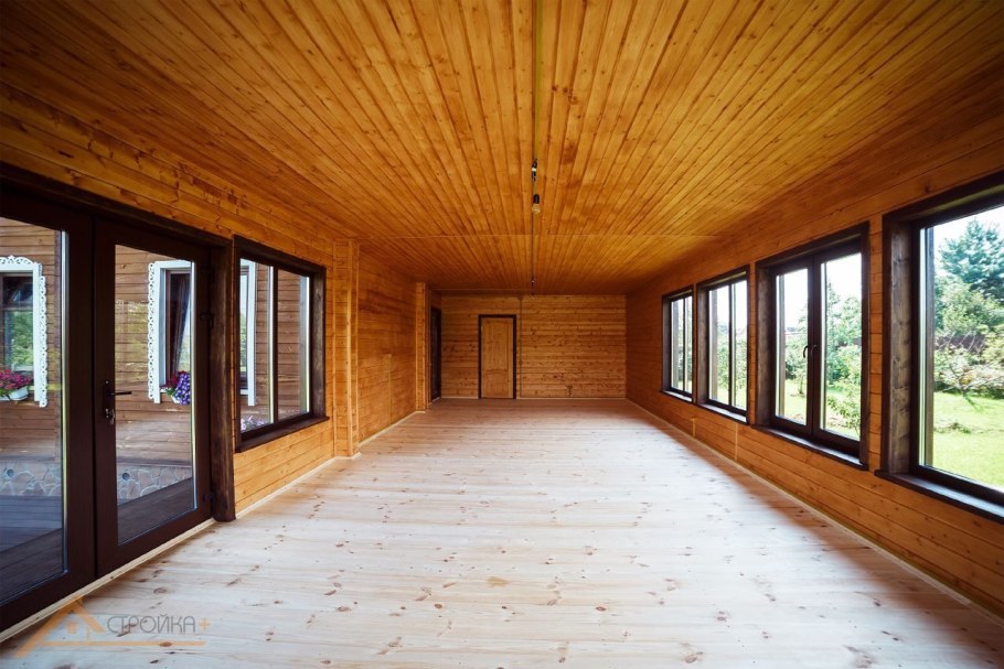 Отделка веранды имитацией бруса