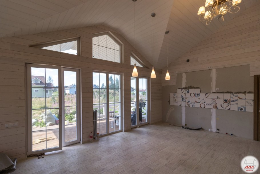 Каркасный дом внутри без отделки