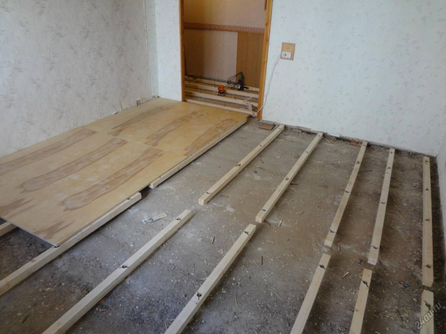 Настил фанеры на пол