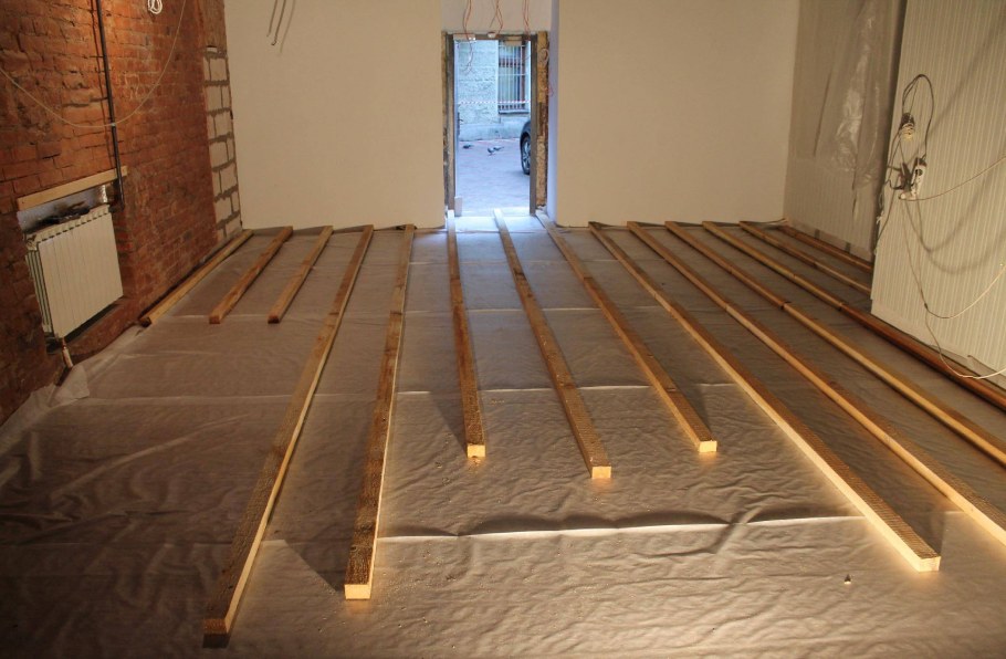 Гидроизоляция чернового пола на лагах